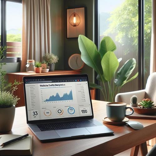 { "meta_title": "Google Analytics: Erste Besucherzahlen analysieren", "meta_description": "Google Analytics hilft dir, die Besucher deiner Website effektiv auszuwerten und deren Verhalten zu verstehen.", "keywords": "Google Analytics, Besucherzahlen, Webanalyse, Website-Optimierung, Datenanalyse", "slug": "google-analytics-besucherzahlen-auswerten", "og_title": "Entdecke die Geheimnisse deiner Website-Besucher!", "og_description": "Lerne, wie du mit Google Analytics wertvolle Einblicke in das Verhalten deiner Website-Besucher gewinnst und deine Seite optimierst.", "h2": "Die Grundlagen von Google Analytics verstehen und nutzen", "image_prompt": "A serene workspace with a laptop displaying Google Analytics dashboard, soft natural lighting, a cup of coffee, and plant decor, creating a cozy and productive atmosphere." }