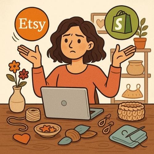 Etsy vs Shopify: Which is Better for Your Business? Etsy, Shopify, online selling, handmade products, e-commerce