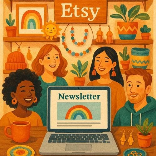 Etsy Newsletter für Kundenbindung erfolgreich starten Etsy Newsletter, E-Mail-Marketing, Kundenbindung, Umsatzsteigerung, Shop-Management